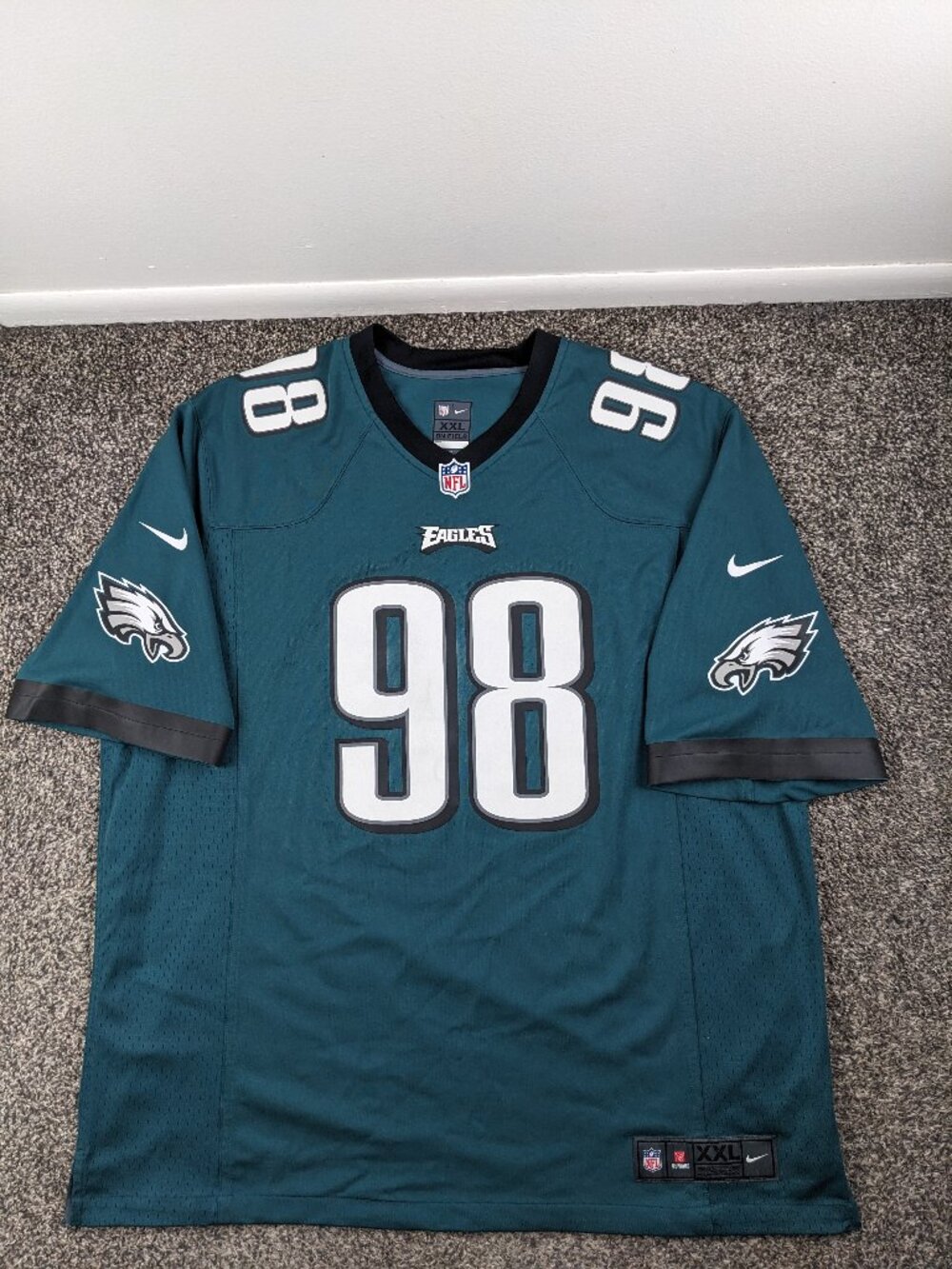 Philadelphia Eagles Connor Barwin Jersey Nike On Field Mens 2XL Green